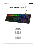 HyperX Alloy Origins HX-KB6RDX User Manual preview