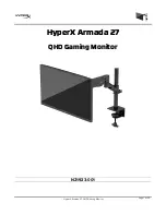 Предварительный просмотр 2 страницы HyperX Armada 27 QHD User Manual