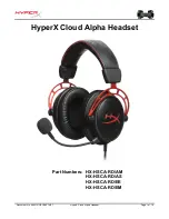 Preview for 1 page of HyperX Cloud Alpha HX-HSCA-RD User Manual