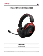 HyperX Cloud II Wireless HHSC2X-BA-RD/G User Manual preview