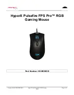 HyperX Pulsefire FPS Pro HX-MC003B User Manual preview