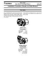 Preview for 1 page of Hypro 9047 Series Installation, Operation, Repair And Parts Manual