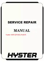 Preview for 1 page of Hyster A254 Service Manual