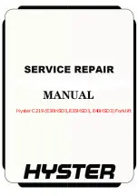 Hyster C219 Service & Repair Manual предпросмотр