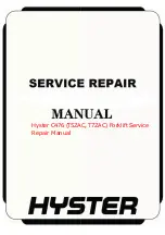 Предварительный просмотр 1 страницы Hyster C476 Service & Repair Manual