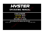 Hyster CHALLENGER H165XL Operating Manual preview