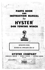 Hyster D4N Parts Book And Instruction Manual preview