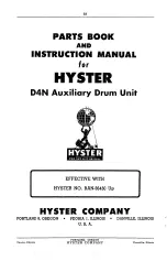 Предварительный просмотр 70 страницы Hyster D4N Parts Book And Instruction Manual