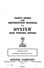 Предварительный просмотр 100 страницы Hyster D4N Parts Book And Instruction Manual