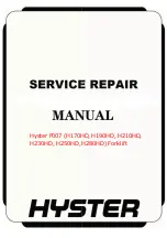 Hyster F007 Service & Repair Manual предпросмотр