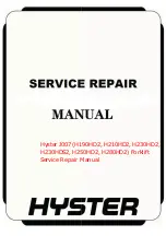 Hyster H190HD2 Service & Repair Manual предпросмотр