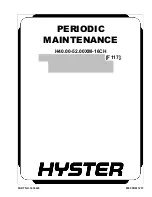 Hyster H40.00-52.00XM-16CH Periodic Maintenance Procedure preview