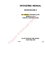 Preview for 1 page of Hyster Narrow Aisle N25XMDR3 Operating Manual