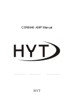 Preview for 1 page of HYT CSR8645 Manual