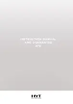 HYT H20 Instruction Manual And Guarantee preview