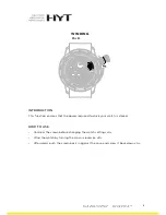 Preview for 9 page of HYT Hydro Mechanical Horology watch Instruction Manual