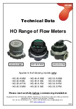 Предварительный просмотр 1 страницы Hytek HO Series Technical Data Manual