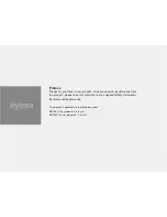 Preview for 2 page of Hytera DIGITAL MOBILE RADIO Owner'S Manual