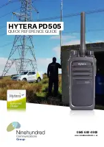 Hytera PD505 Quick Reference Manual предпросмотр