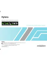 Предварительный просмотр 1 страницы Hytera PD795EX Quick Reference Manual