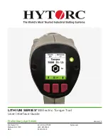 Preview for 1 page of Hytorc LITHIUM II User Interface Manual