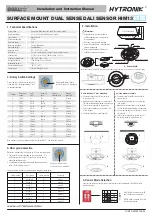 Предварительный просмотр 1 страницы Hytronik DUAL Sense HIM13 Installation And Instruction Manual