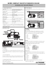 Preview for 1 page of Hytronik HC005S/I Installation And Instruction Manual