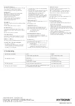 Preview for 3 page of Hytronik HC034RF Installation And Instruction Manual