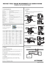 Hytronik HIM35 Installation And Instruction Manual preview