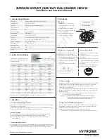 Preview for 1 page of Hytronik HMW15 Installation And Instruction Manual