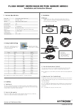 Hytronik HMW20 Installation And Instruction Manual preview