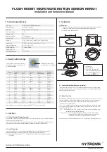 Preview for 1 page of Hytronik HMW21 Installation And Instruction Manual