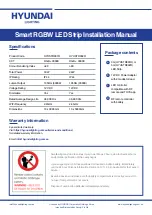 Preview for 2 page of Hyundai Lighting HYUSTR001R Installation Manual