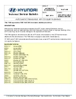 Hyundai 18-AT-008 Technical Service Bulletin preview