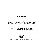 Hyundai 2001 Elantra Owner'S Manual preview