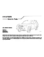 Preview for 3 page of Hyundai 2001 Santa Fe Owner'S Manual