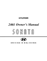 Preview for 1 page of Hyundai 2001 Sonata Owner'S Manual