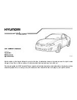 Preview for 3 page of Hyundai 2001 Tiburon Owner'S Manual