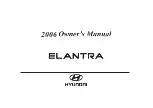 Hyundai 2006 Elantra Owner'S Manual preview