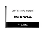 Hyundai 2008 Santa Fe Owner'S Manual preview