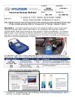 Предварительный просмотр 1 страницы Hyundai CADEX RAPID RC BATTERY TESTER Technical Service Bulletin