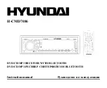 Preview for 1 page of Hyundai DVD/CD/MP3 Receiver with Bluetooth H-CMD7086 Instruction Manual