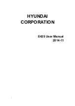 Hyundai E425 User Manual preview