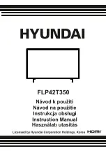 Предварительный просмотр 1 страницы Hyundai FLP42T350 Instruction Manual