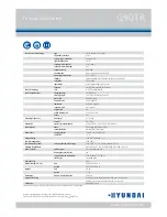 Preview for 2 page of Hyundai G90TR Specifications