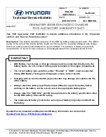 Hyundai GR8 Technical Service Bulletin preview