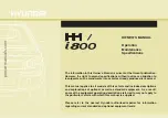 Preview for 1 page of Hyundai H-1 i800 2016 Owner'S Manual