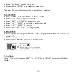 Preview for 17 page of Hyundai H- F1382 Instruction Manual