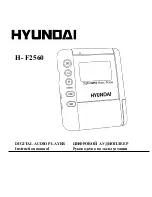 Preview for 1 page of Hyundai H- F2560 Instruction Manual