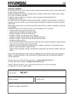 Предварительный просмотр 57 страницы Hyundai HC 417 Instruction Manual